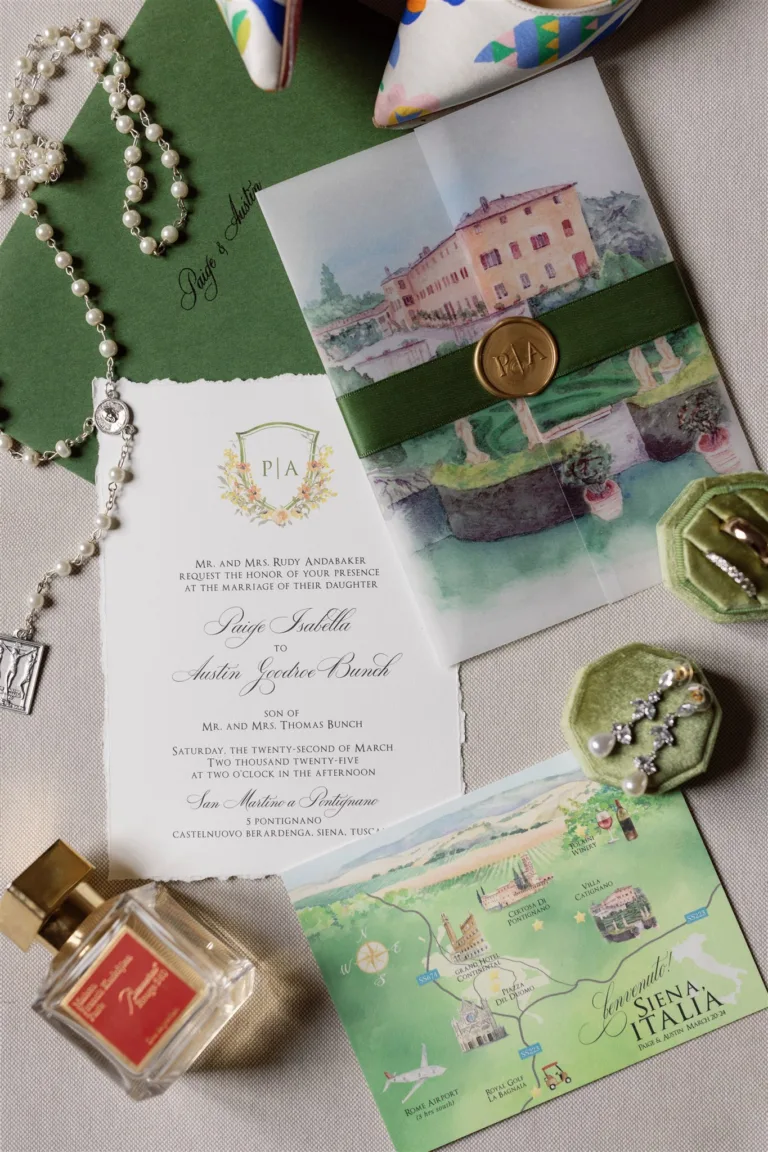 Paige and Austin Tuscany wedding at Villa Catignano by ELLEFFEVENTS